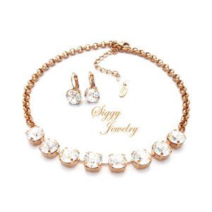 Swarovski® Crystal Necklace and Matching Earrings